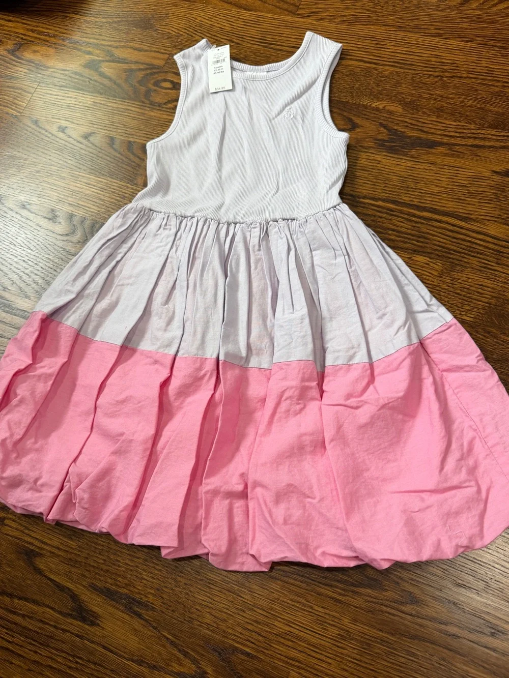 NWT Gap  Pink & Light Lavender Tiered Cotton Sundress, size 5